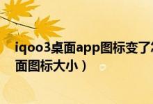iqoo3桌面app圖標變了怎么改回來（iqoo8在哪里設置桌面圖標大?。?class=