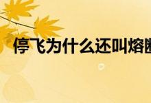 停飛為什么還叫熔斷（停運(yùn)為什么叫熔斷）