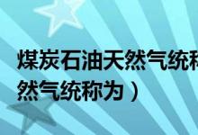 煤炭石油天然氣統(tǒng)稱為什么原料(煤炭石油天然氣統(tǒng)稱為)