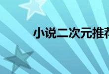 小說(shuō)二次元推薦榜(小說(shuō)二次元)