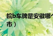 皖b車牌是安徽哪個地區(qū)（皖b是安徽哪個城市）