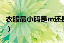 衣服最小碼是m還是l（衣服最小碼是s 還是m）
