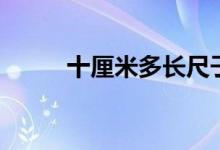 十厘米多長(zhǎng)尺子(十厘米有多長(zhǎng))