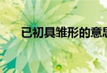已初具雛形的意思（初見(jiàn)雛形的意思）