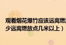 觀看煙花爆竹應(yīng)該遠(yuǎn)離燃放點幾米(觀看燃放煙花爆竹應(yīng)至少遠(yuǎn)離燃放點幾米以上)