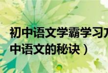 初中語文學霸學習方法大全（學霸如何學好初中語文的秘訣）