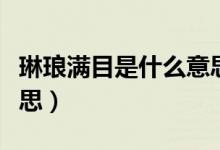 琳瑯滿(mǎn)目是什么意思造句(琳瑯滿(mǎn)目是什么意思)
