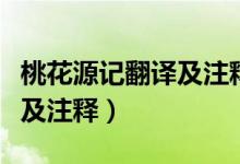 桃花源記翻譯及注釋手抄圖片(桃花源記翻譯及注釋)