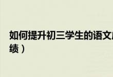 如何提升初三學(xué)生的語文成績（如何提高初三學(xué)生的語文成績）