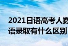 2021日語高考人數官方公布(高考日語和英語錄取有什么區(qū)別)