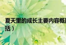 夏天里的成長(zhǎng)主要內(nèi)容概括20字（夏天里的成長(zhǎng)主要內(nèi)容概括）