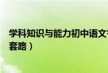 學科知識與能力初中語文答題技巧（初中語文學科知識答題套路）