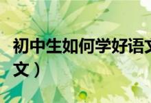 初中生如何學(xué)好語(yǔ)文作文（初中生如何學(xué)好語(yǔ)文）