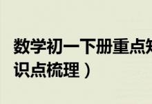數(shù)學(xué)初一下冊重點(diǎn)知識總結(jié)(數(shù)學(xué)初一下冊知識點(diǎn)梳理)