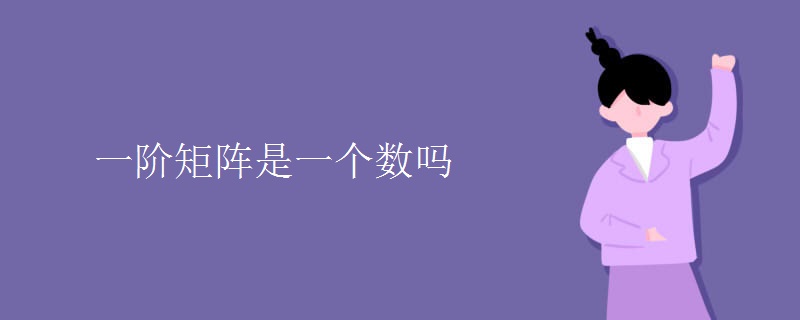 一階矩陣是一個(gè)數(shù)嗎
