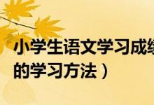 小學(xué)生語文學(xué)習成績提升方法（提高語文成績的學(xué)習方法）