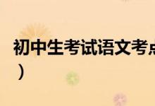 初中生考試語文考點（初中入學考試語文考點）