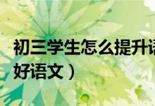 初三學(xué)生怎么提升語(yǔ)文成績(jī)(初三學(xué)生怎樣學(xué)好語(yǔ)文)