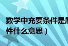 數(shù)學(xué)中充要條件是屬于什么范圍（數(shù)學(xué)充要條件什么意思）