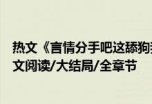 熱文《言情分手吧這舔狗我不當(dāng)了蘇潯傅清時(shí)》紅馬甲開(kāi)全文閱讀/大結(jié)局/全章節(jié)