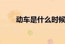 動(dòng)車是什么時(shí)候有的（動(dòng)車是什么）