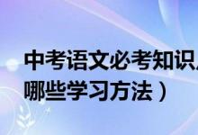 中考語文必考知識(shí)點(diǎn)2021講解（中考語文有哪些學(xué)習(xí)方法）