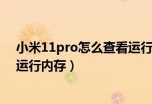 小米11pro怎么查看運行內存剩余（小米11ultra怎么查看運行內存）