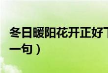 冬日暖陽(yáng)花開正好下一句（初冬暖陽(yáng)晴空碧下一句）