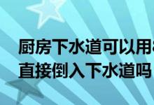 廚房下水道可以用84消毒液嗎（84消毒液能直接倒入下水道嗎）