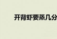 開(kāi)背蝦要蒸幾分鐘（開(kāi)背魚怎么蒸）