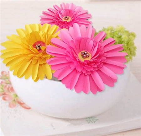彩紙立體太陽菊花朵制作方法5