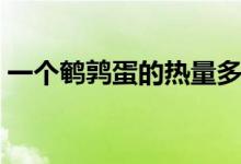 一個(gè)鵪鶉蛋的熱量多少(一個(gè)鵪鶉蛋的熱量)