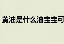 黃油是什么油寶寶可以吃嗎(黃油是什么油)