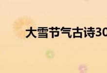 大雪節(jié)氣古詩30首(大雪節(jié)氣古詩)