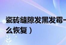 瓷磚縫隙發(fā)黑發(fā)霉一招變白（瓷磚縫隙發(fā)黑怎么恢復(fù)）