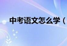 中考語(yǔ)文怎么學(xué)（中考語(yǔ)文該如何學(xué)習(xí)）