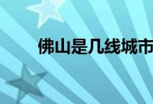 佛山是幾線城市（佛山是幾線城市）