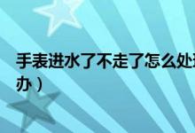 手表進水了不走了怎么處理比較好（手表進水了不走了怎么辦）