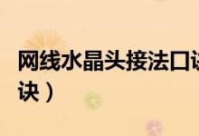網線水晶頭接法口訣圖片（網線水晶頭接法口訣）