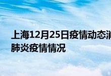 上海12月25日疫情動態(tài)消息：上海昨日24號新型冠狀病毒肺炎疫情情況