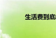 生活費到底給多少是個難題