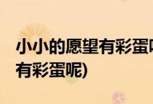 小小的愿望有彩蛋嗎( 小小的愿望結局是不是有彩蛋呢)