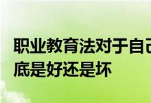 職業(yè)教育法對(duì)于自己或者自己家的孩子而言到底是好還是壞
