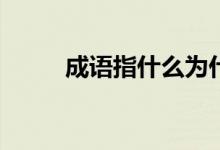 成語指什么為什么(成語齊什么國(guó))