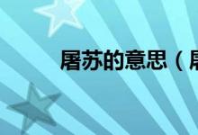 屠蘇的意思（屠蘇一詞出自何處）