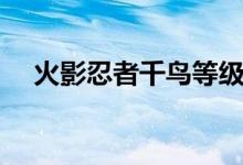 火影忍者千鳥(niǎo)等級(jí)（千鳥(niǎo)和雷切的區(qū)別）