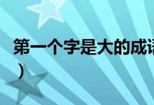 第一個(gè)字是大的成語（以大開頭的成語有哪些）