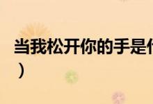 當(dāng)我松開(kāi)你的手是什么歌（這首歌是誰(shuí)唱紅的）