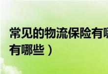 常見的物流保險有哪些（貨物運輸保險的種類有哪些）