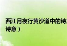 西江月夜行黃沙道中的詩(shī)意簡(jiǎn)短的（西江月夜行黃沙道中的詩(shī)意）